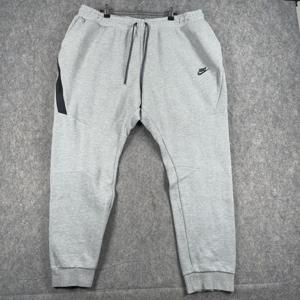 Nike Tech Fleece Pants Mens 3XL Gray Jogger Sweatpants Zip Pocket 805162-063